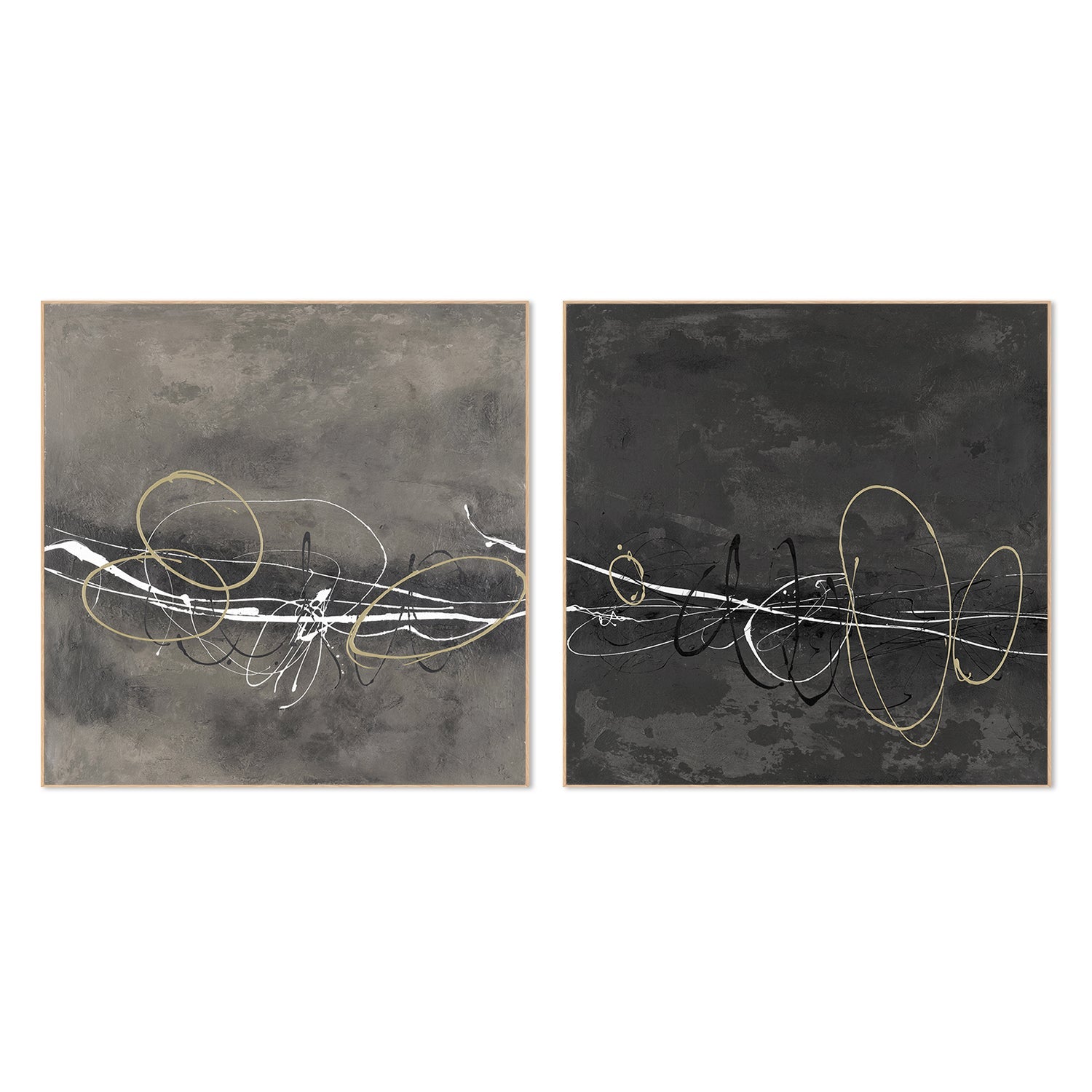 wall-art-print-canvas-poster-framed-Neutral In Motion, Style A & B, Set Of 2 , By Filippoloco-4