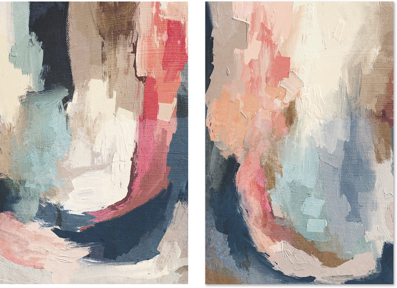 wall-art-print-canvas-poster-framed-Neutral Navy, Set of 2 , By Lisa Nohren-1