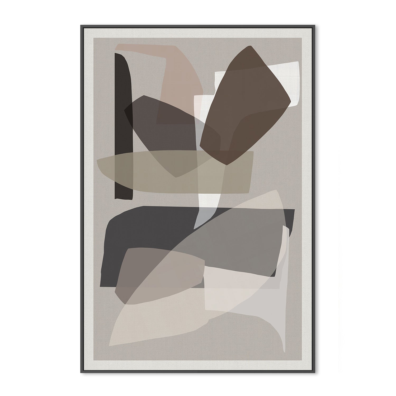 wall-art-print-canvas-poster-framed-Neutral Shapes, Style C-3