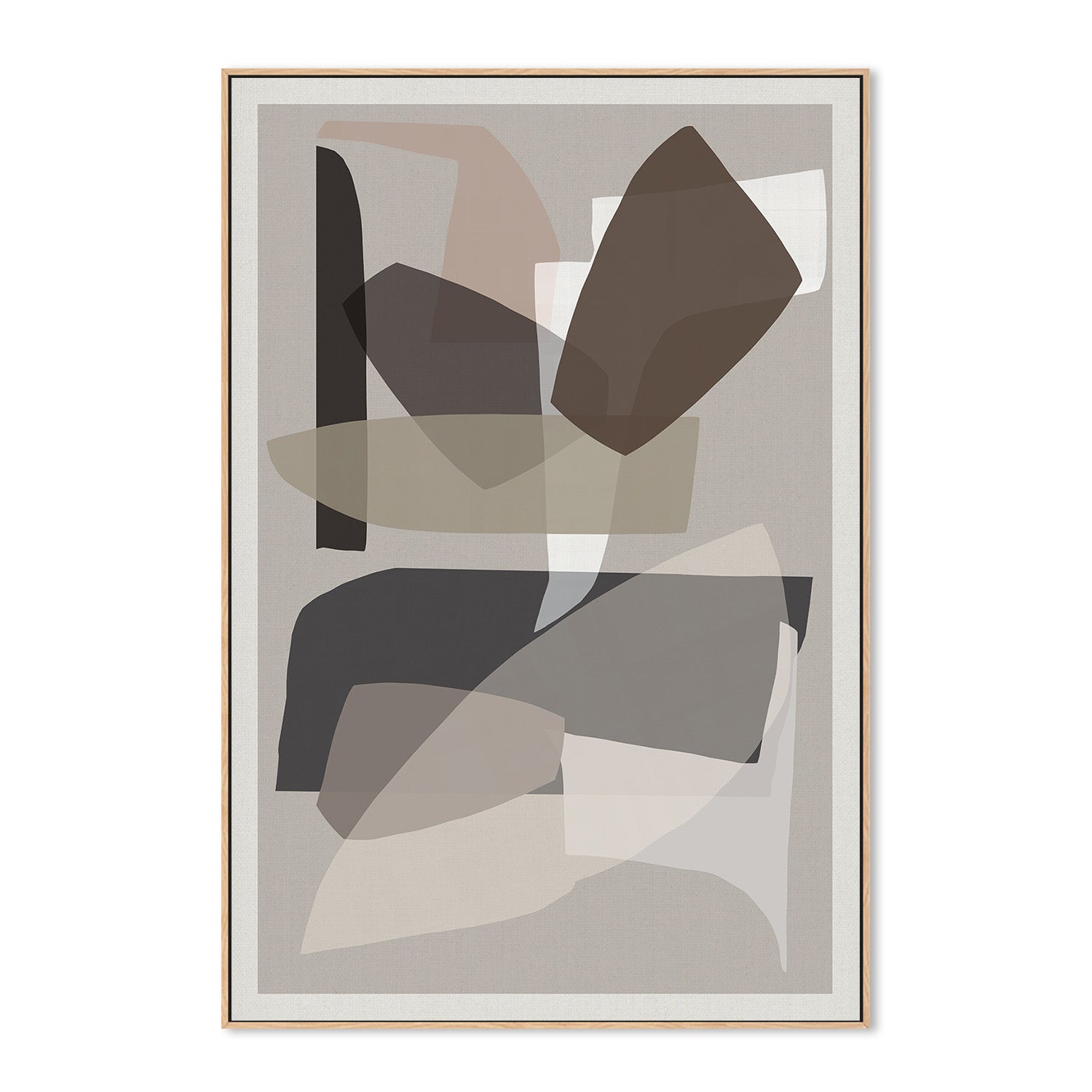 wall-art-print-canvas-poster-framed-Neutral Shapes, Style C-4