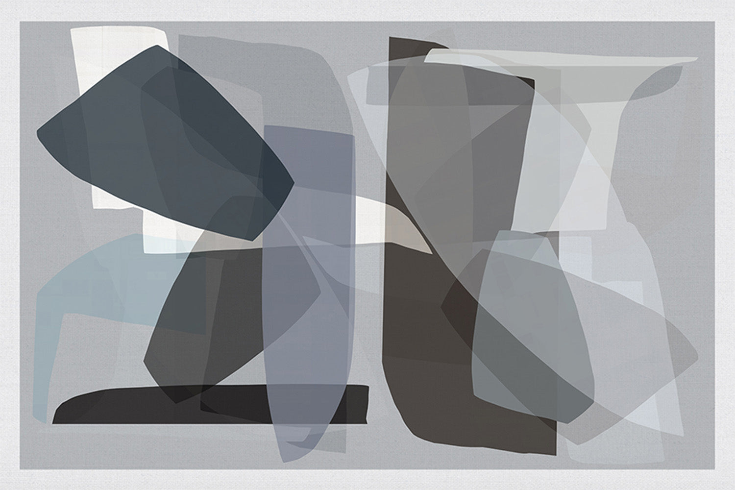 wall-art-print-canvas-poster-framed-Neutral Shapes, Style D-1