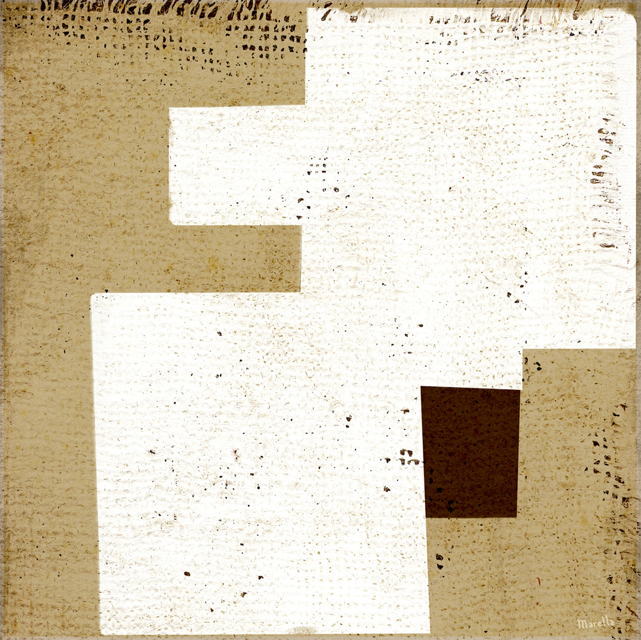wall-art-print-canvas-poster-framed-Neutral Squares, Style A , By Marco Marella-1