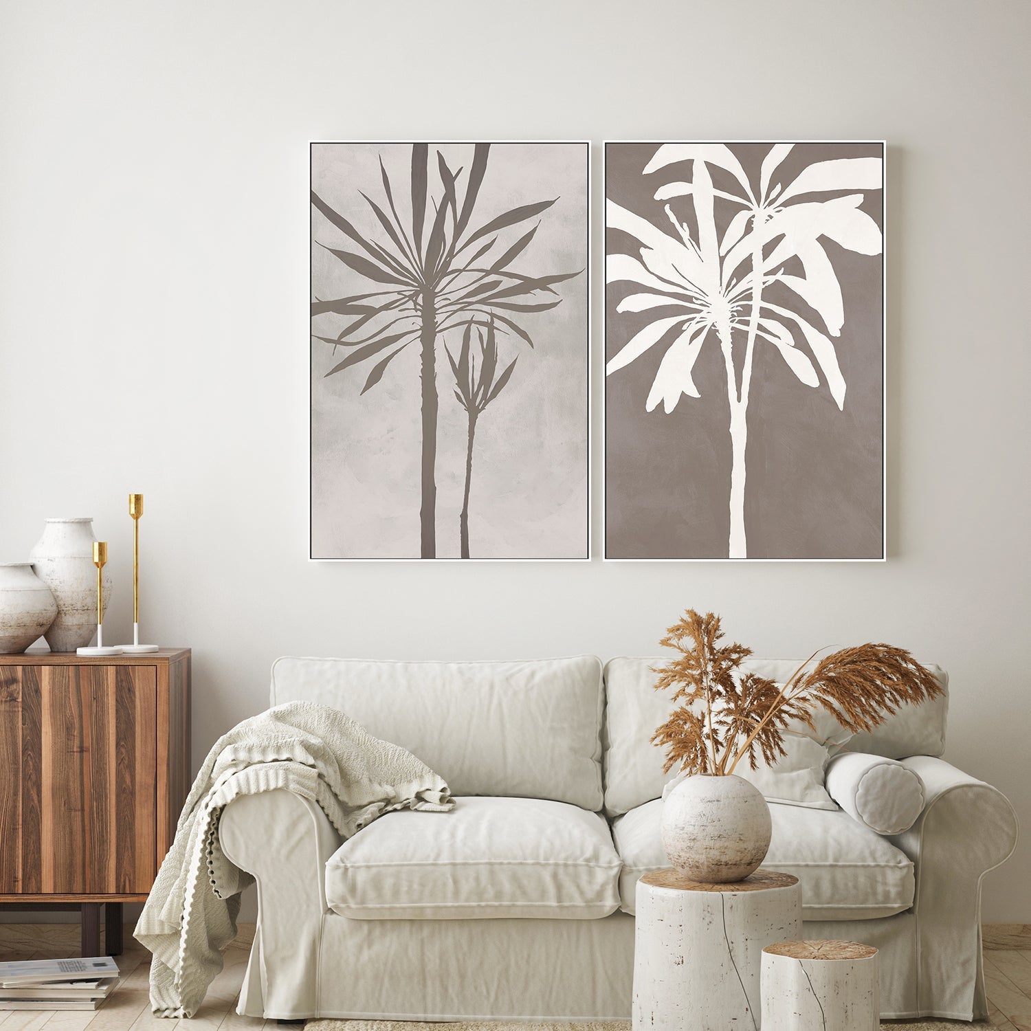 wall-art-print-canvas-poster-framed-Neutral Tree, Style A & B, Set Of 2 , By Filippoloco-7