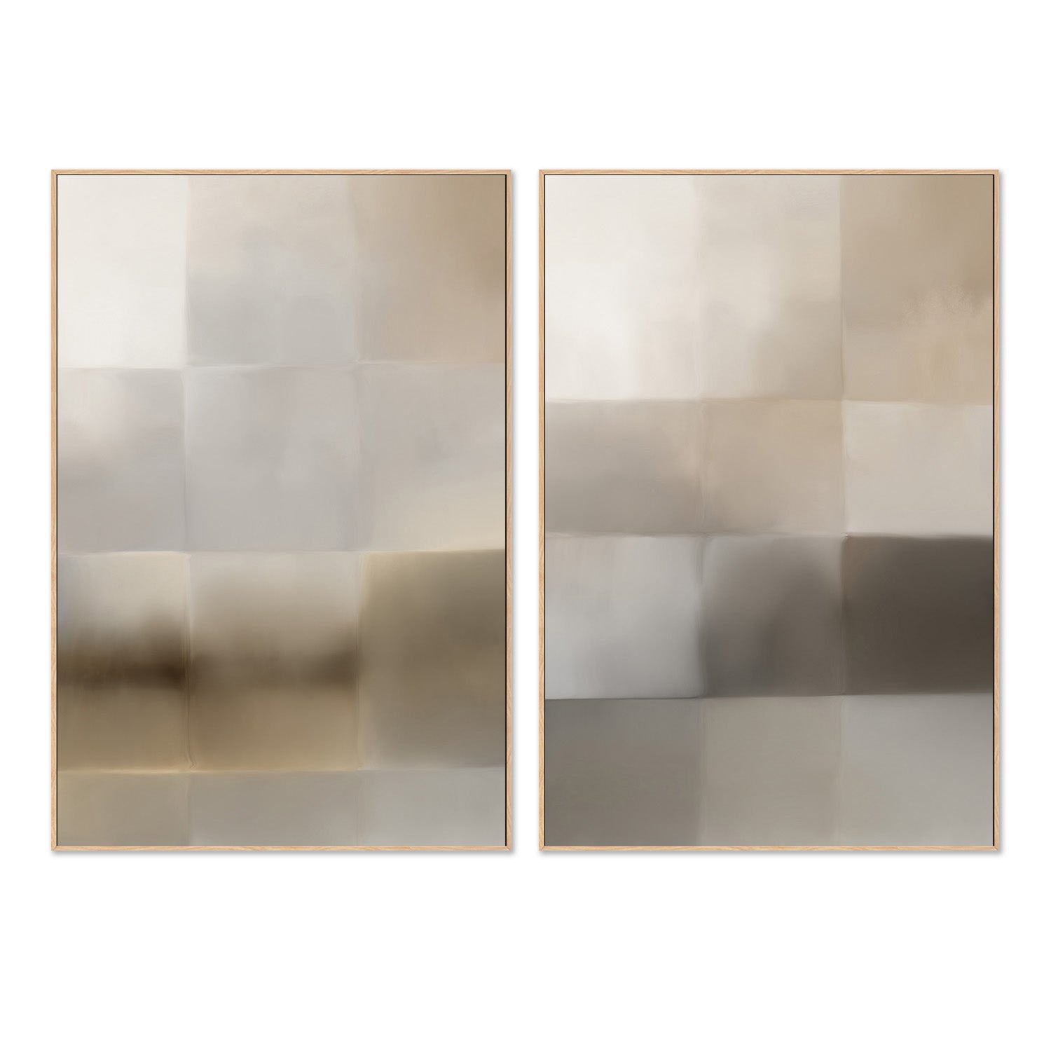 wall-art-print-canvas-poster-framed-Next Time, Neutral Abstract, Style A & B, Set Of 2 , By Karine Tonial Grimm-4