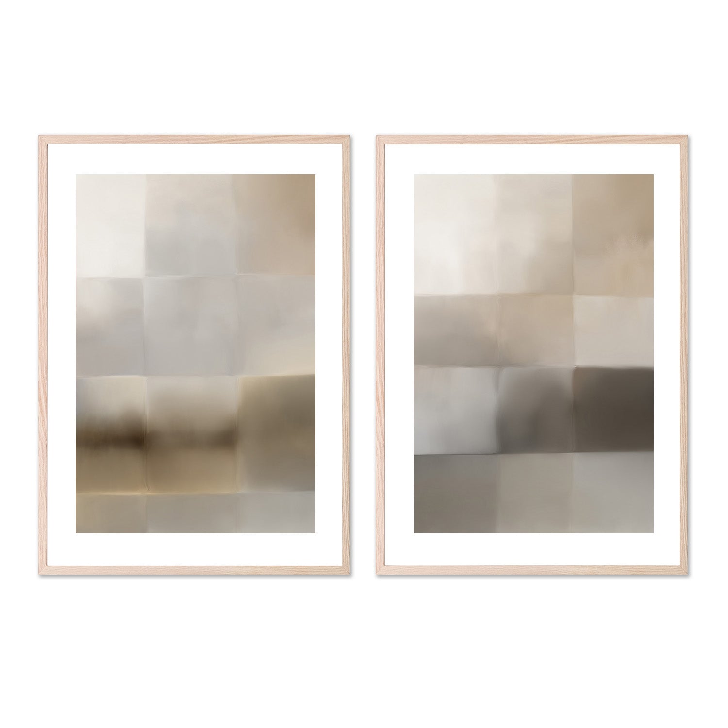 wall-art-print-canvas-poster-framed-Next Time, Neutral Abstract, Style A & B, Set Of 2 , By Karine Tonial Grimm-6