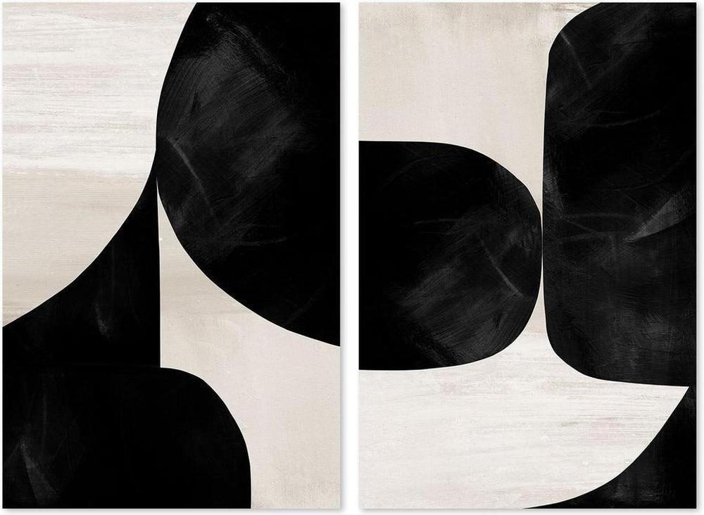 wall-art-print-canvas-poster-framed-Night Set, Set Of 2 , By Dan Hobday-by-Dan Hobday-Gioia Wall Art