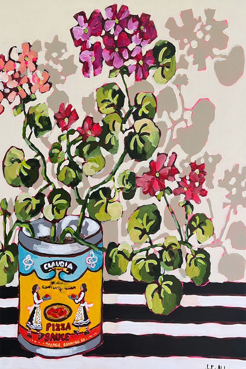 wall-art-print-canvas-poster-framed-Nonna's Geraniums , By Julia Abbey-1
