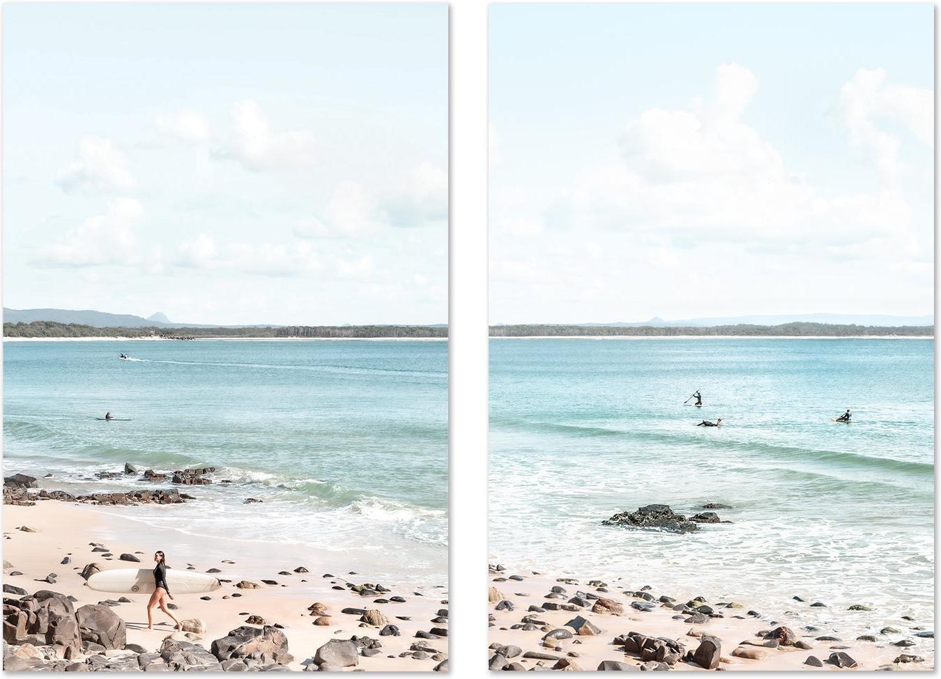 wall-art-print-canvas-poster-framed-Noosa Breeze And Paddle, Set Of 2 , By Tricia Brennan-GIOIA-WALL-ART