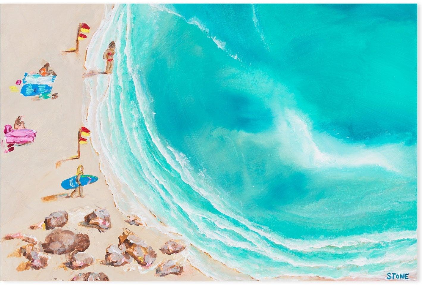 wall-art-print-canvas-poster-framed-Noosa Surf Beach, Style A , By Belinda Stone-GIOIA-WALL-ART