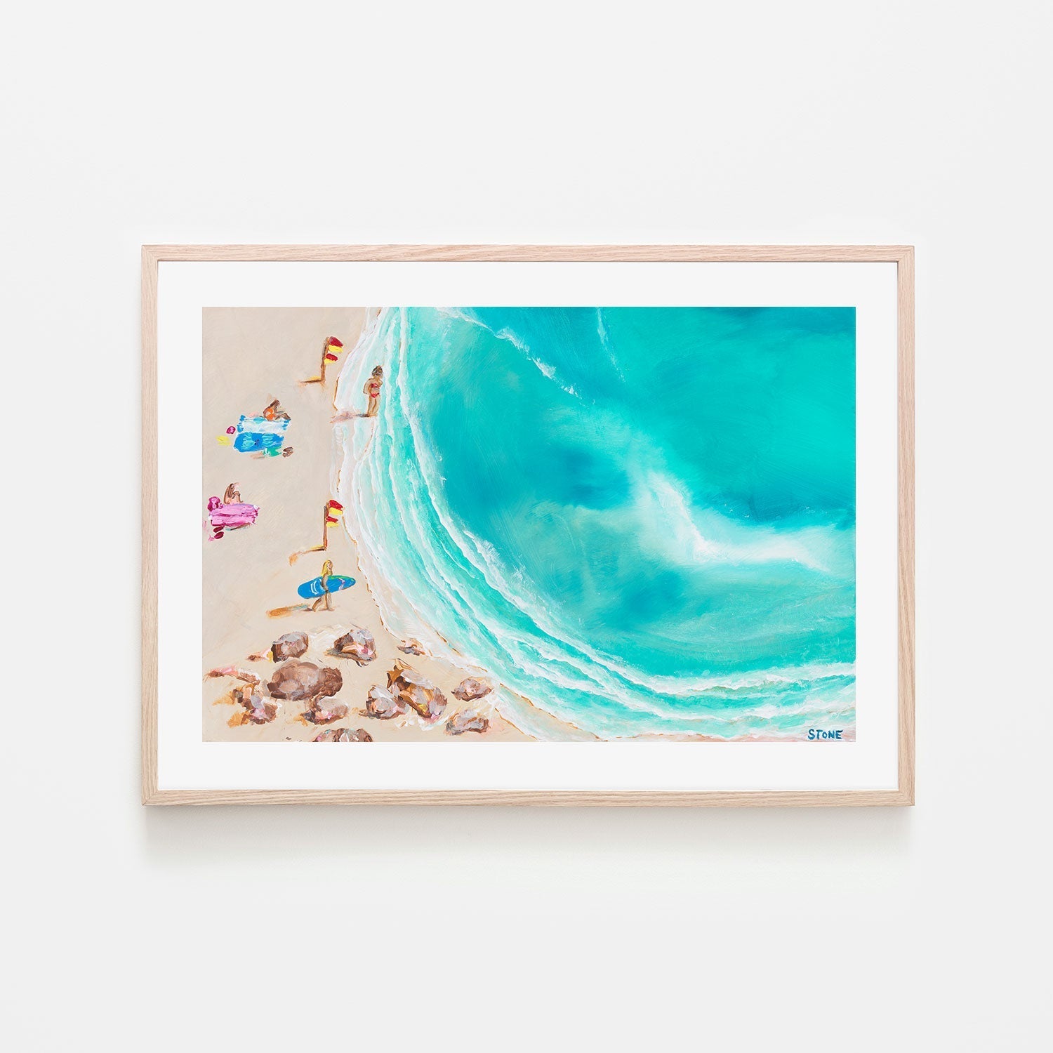 wall-art-print-canvas-poster-framed-Noosa Surf Beach, Style A , By Belinda Stone-GIOIA-WALL-ART