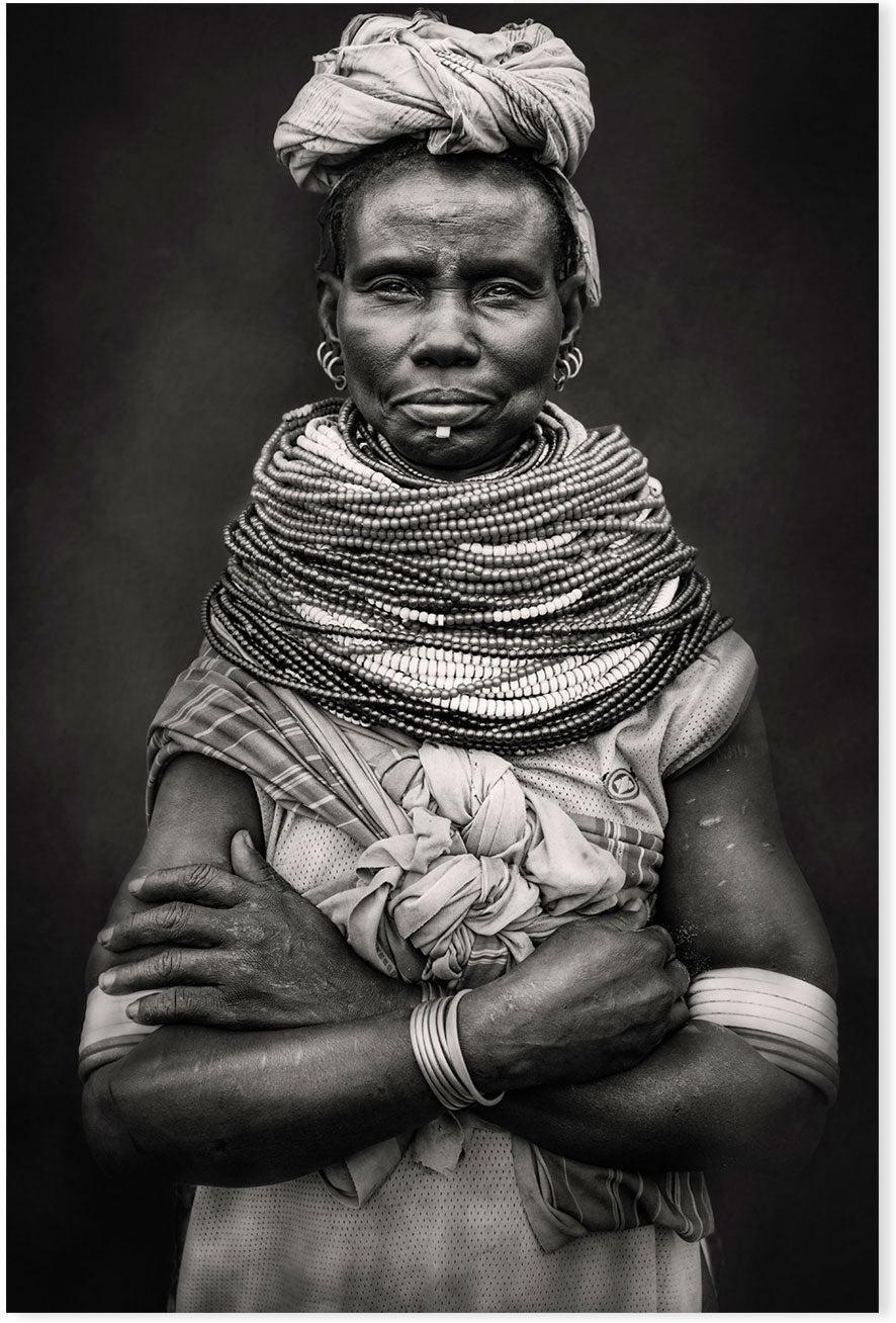 Nyangatom Woman, by Svetlin Yosifov-Gioia-Prints-Framed-Canvas-Poster-GIOIA-WALL-ART
