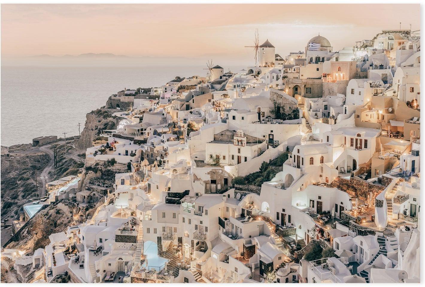 Oia, Style B, By Francesco Riccardo Iacomino-Gioia-Prints-Framed-Canvas-Poster-GIOIA-WALL-ART