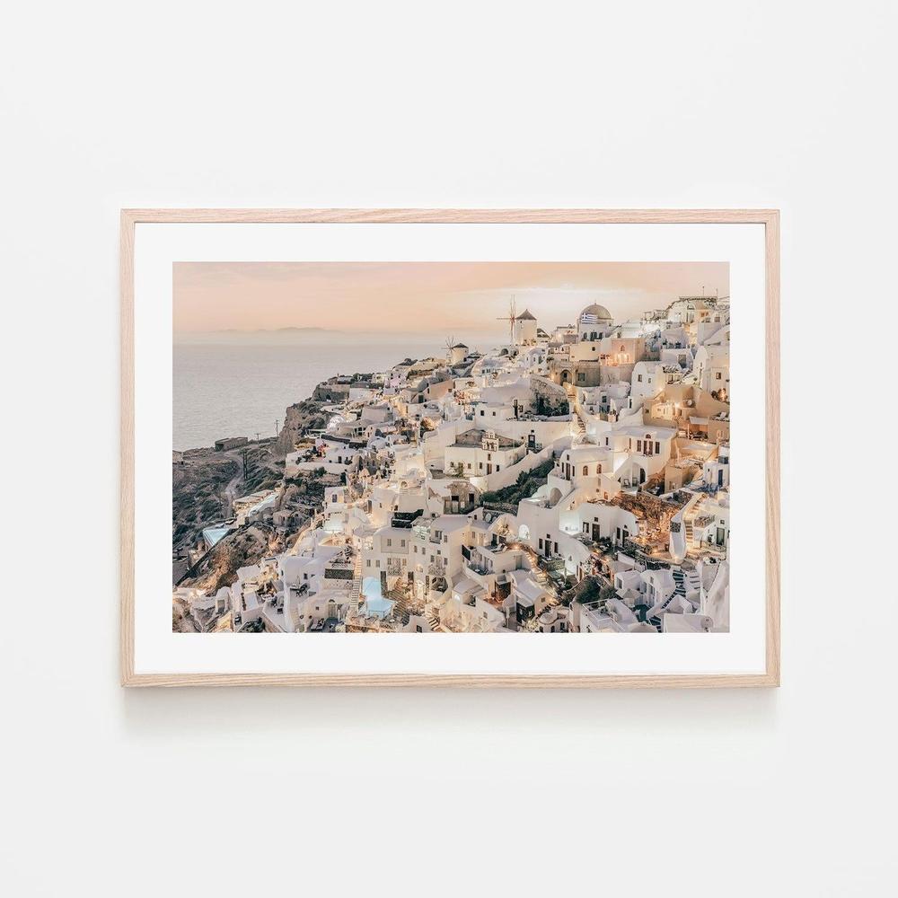 Oia, Style B, By Francesco Riccardo Iacomino-Gioia-Prints-Framed-Canvas-Poster-GIOIA-WALL-ART