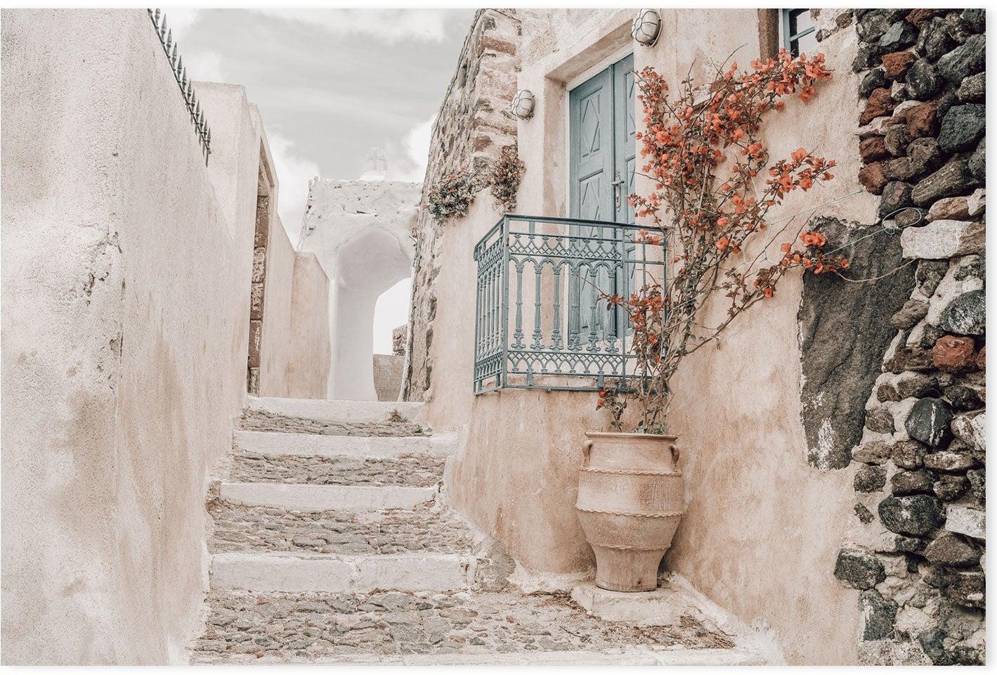 Oia village on Santorini Greece-Gioia-Prints-Framed-Canvas-Poster-GIOIA-WALL-ART