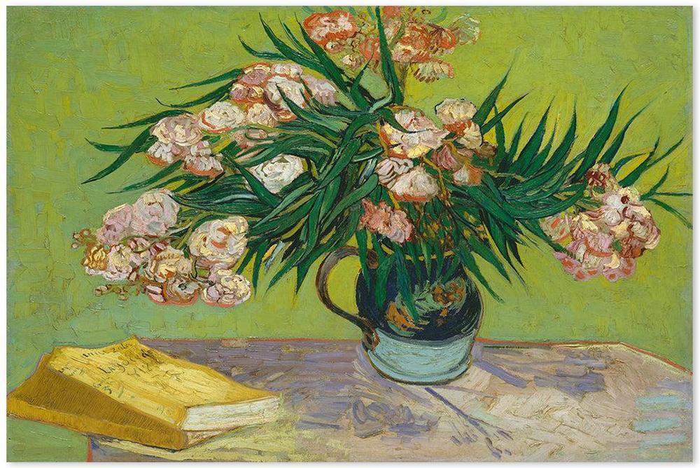 wall-art-print-canvas-poster-framed-Oleanders, Van Gogh-by-Gioia Wall Art-Gioia Wall Art