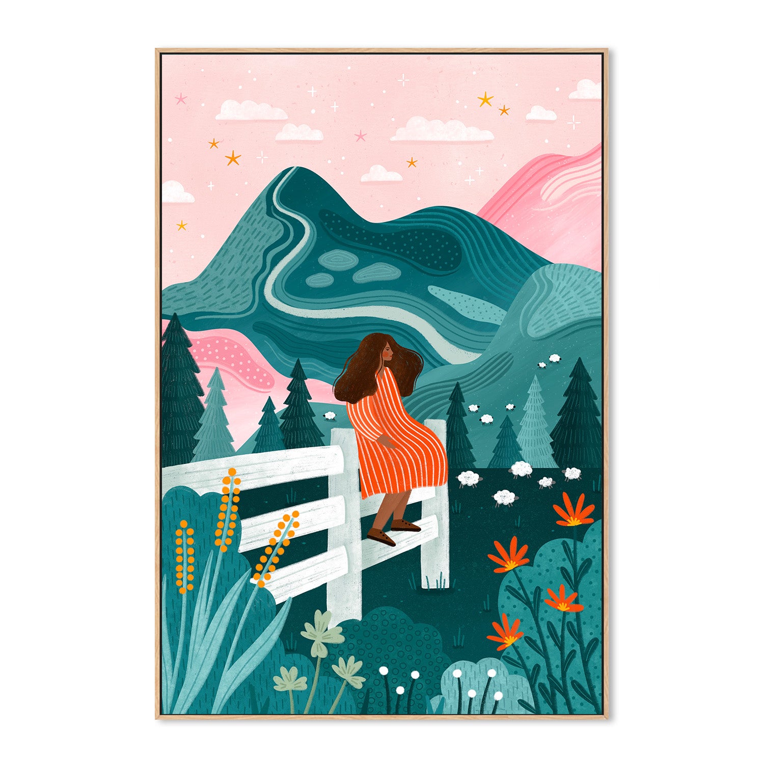 wall-art-print-canvas-poster-framed-On the Fence-4