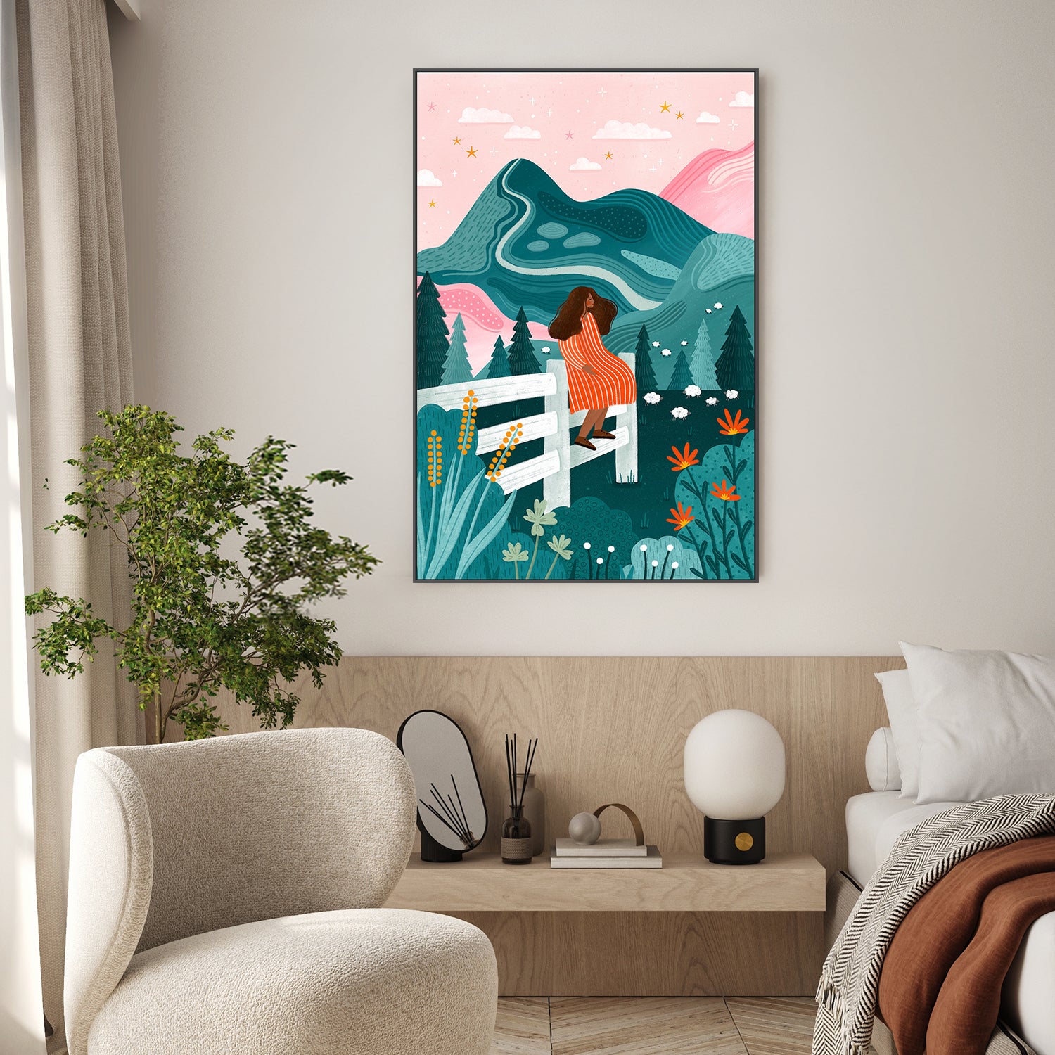 wall-art-print-canvas-poster-framed-On the Fence-7