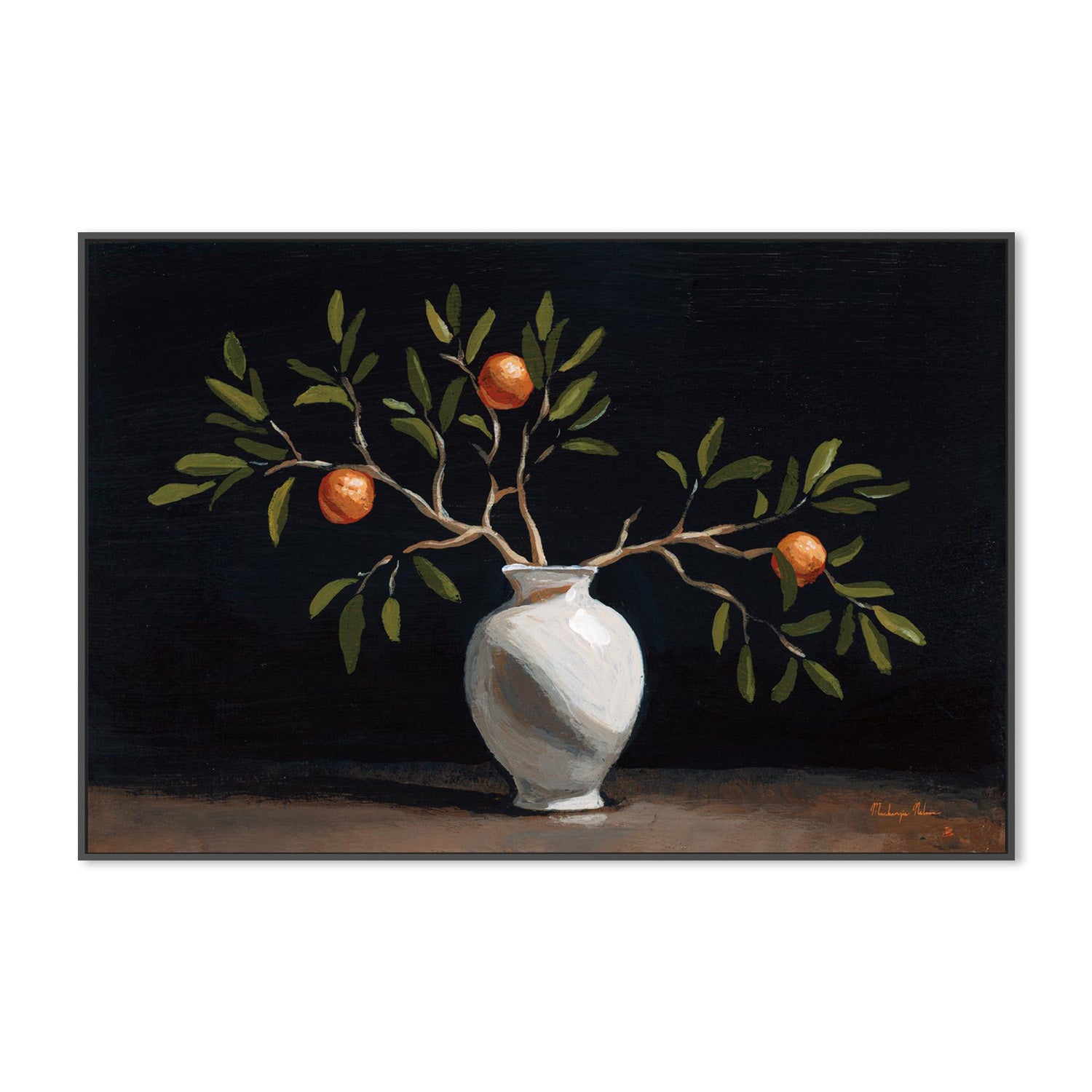 wall-art-print-canvas-poster-framed-Orange Branches Still Life-3