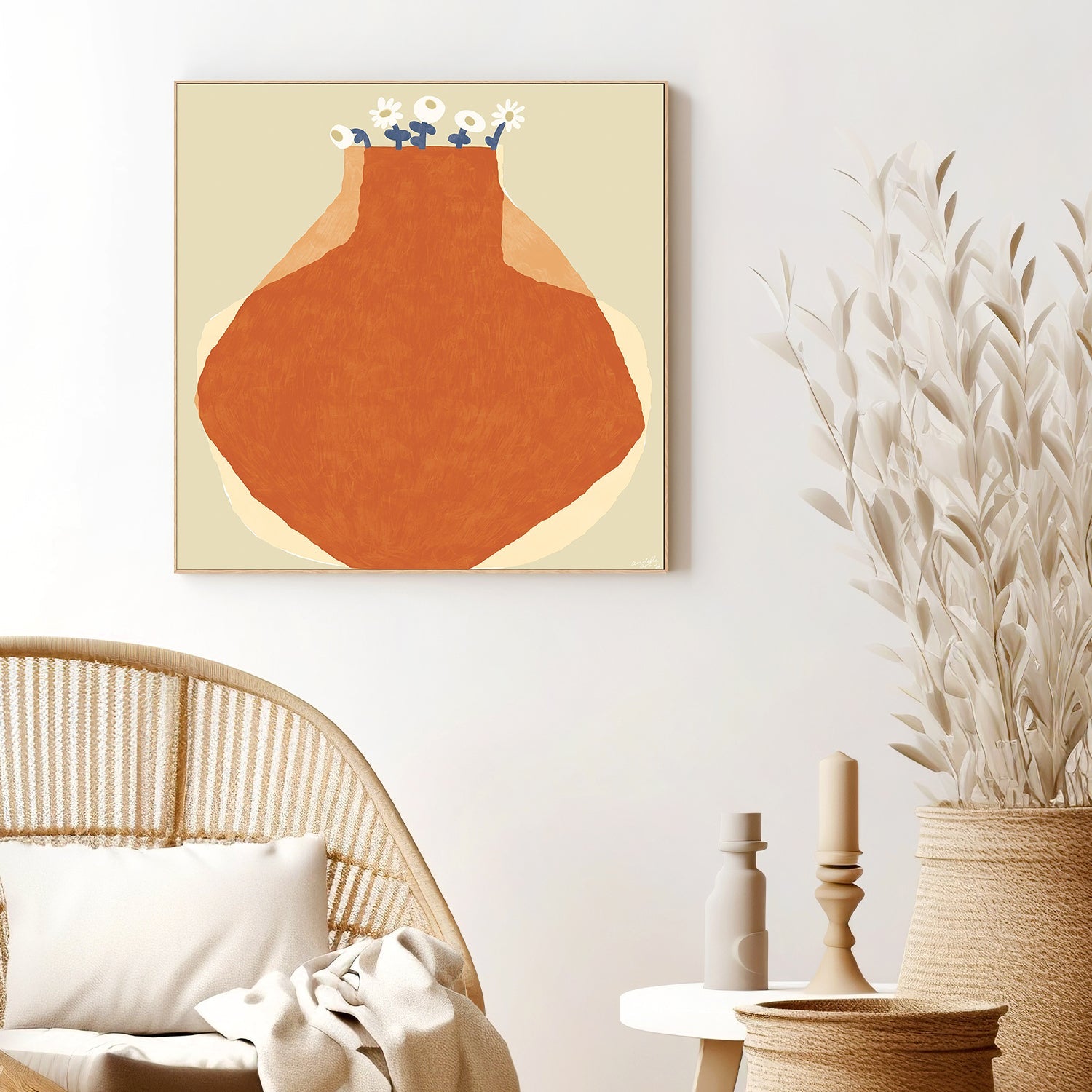 wall-art-print-canvas-poster-framed-Orange Vase , By Andelle Art-2