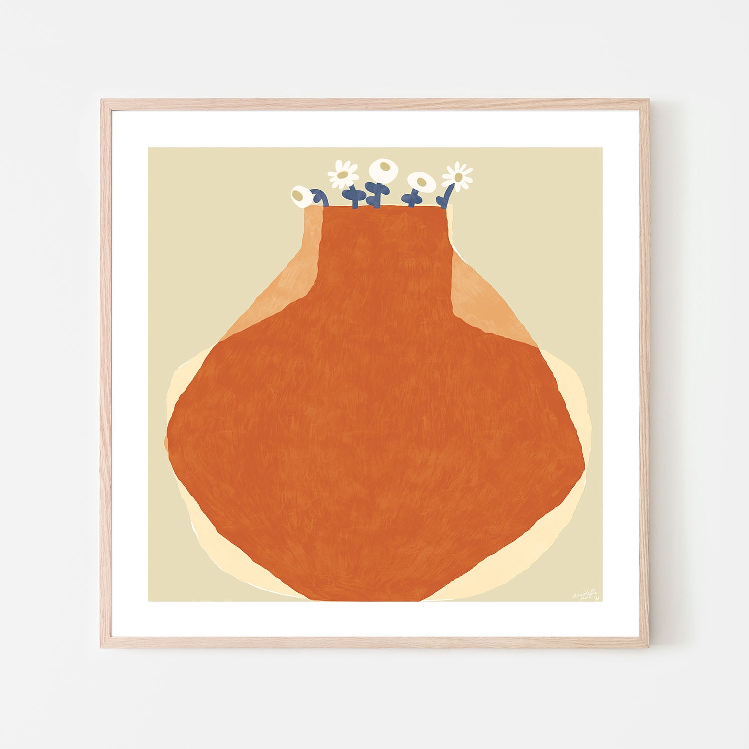 wall-art-print-canvas-poster-framed-Orange Vase , By Andelle Art-6