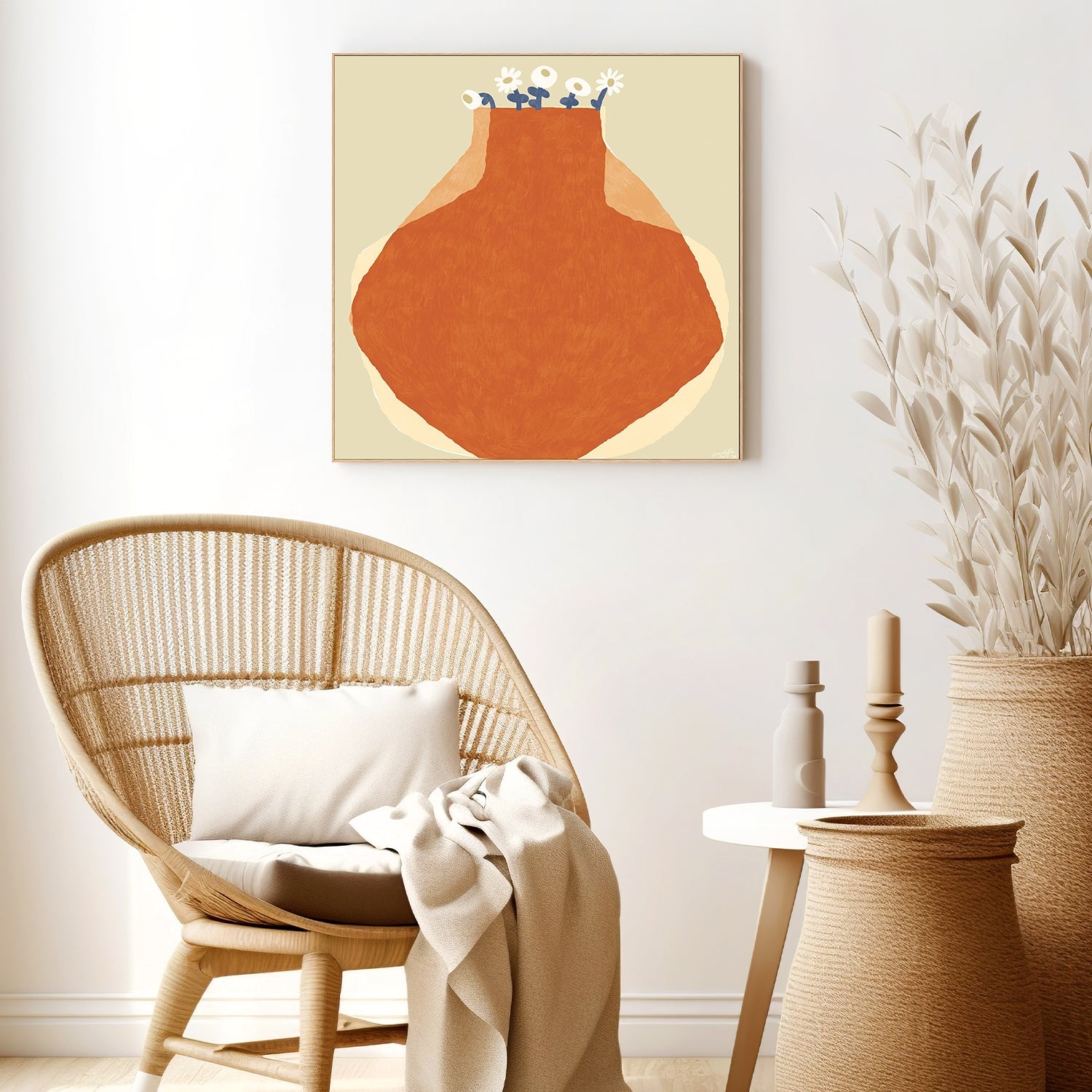 wall-art-print-canvas-poster-framed-Orange Vase , By Andelle Art-7