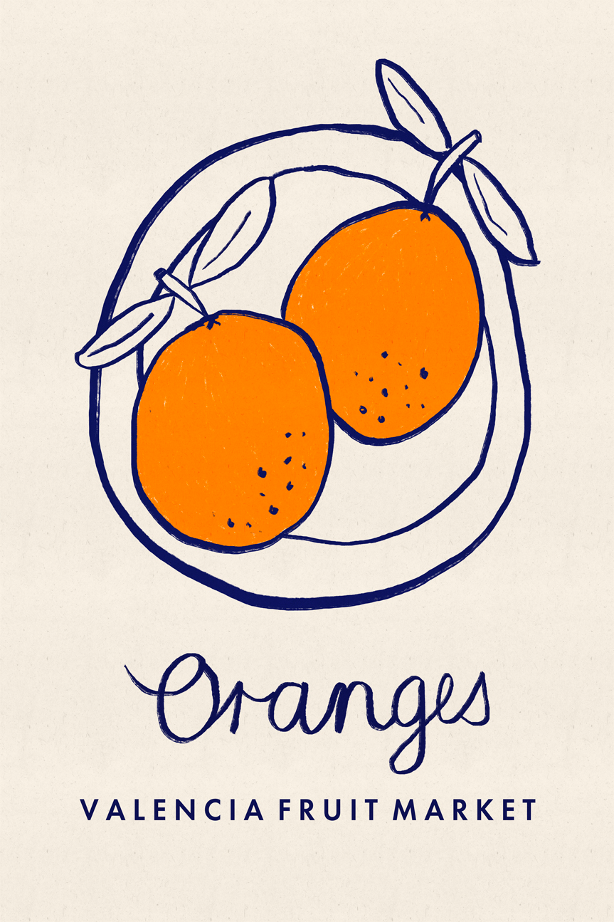 wall-art-print-canvas-poster-framed-Oranges, Valencia Fruit Market , By Lia Nell-1