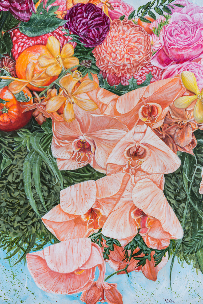 ORCHIDS,ORANGES AND CHRYSANTHEMUMS