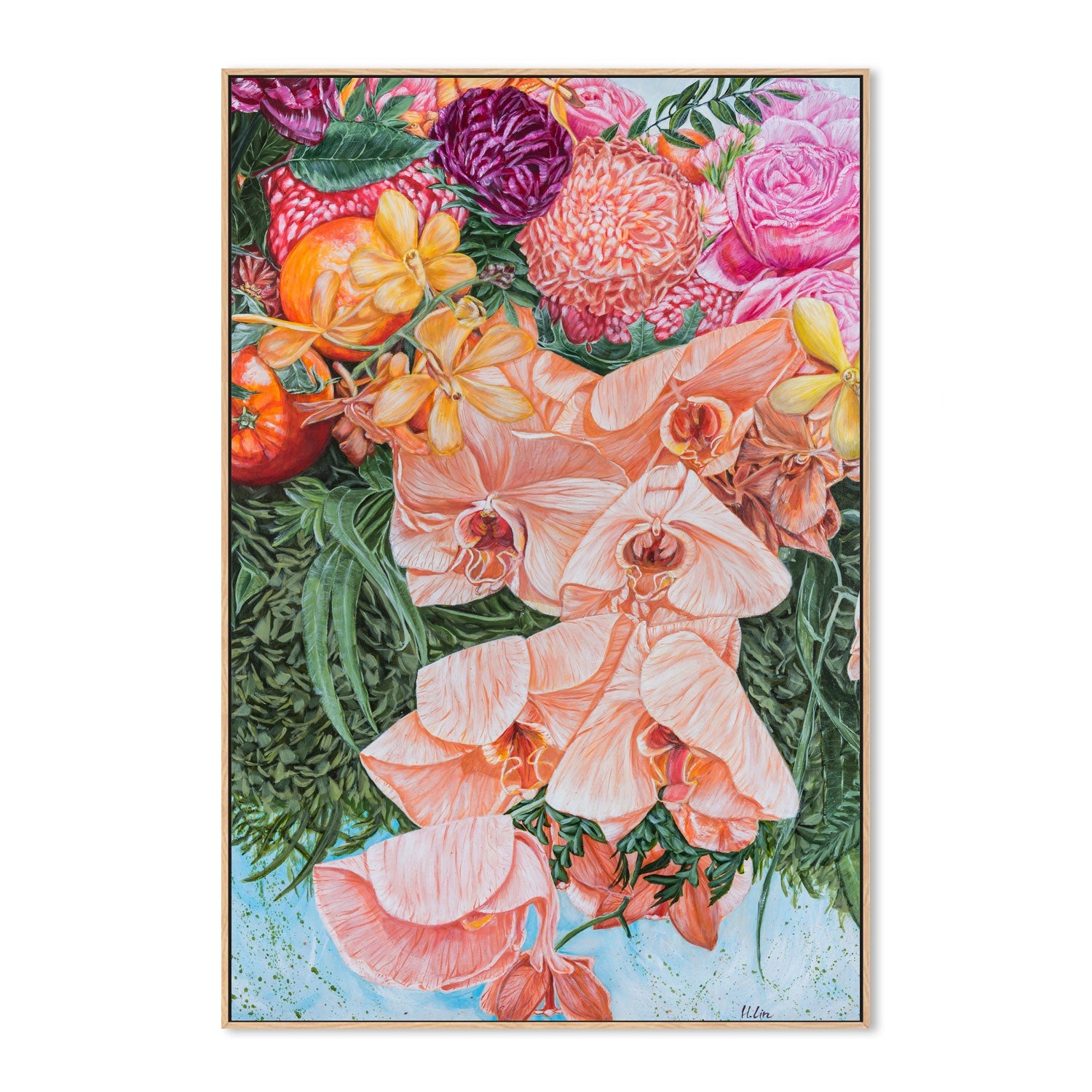 ORCHIDS,ORANGES AND CHRYSANTHEMUMS