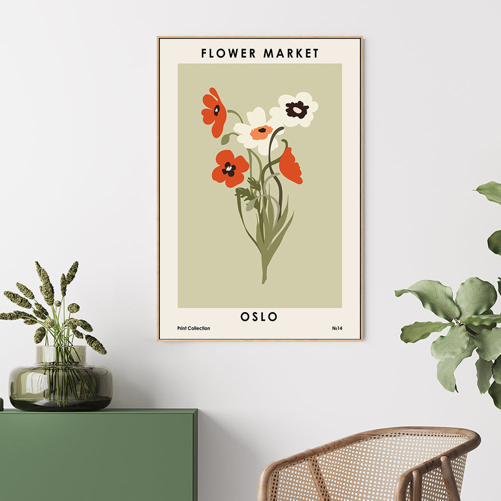 wall-art-print-canvas-poster-framed-Oslo Flower Market-GIOIA-WALL-ART