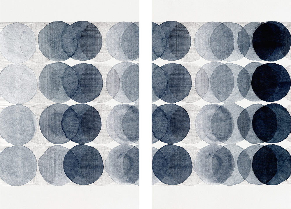 wall-art-print-canvas-poster-framed-Overlapping, Style A & B, Set Of 2 , By Danushka Abeygoda-1
