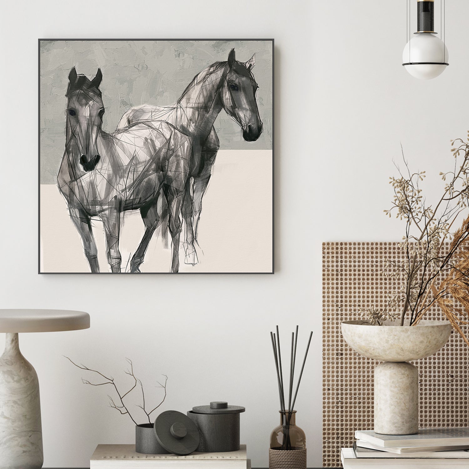 wall-art-print-canvas-poster-framed-Paddock Pals, Style A-2