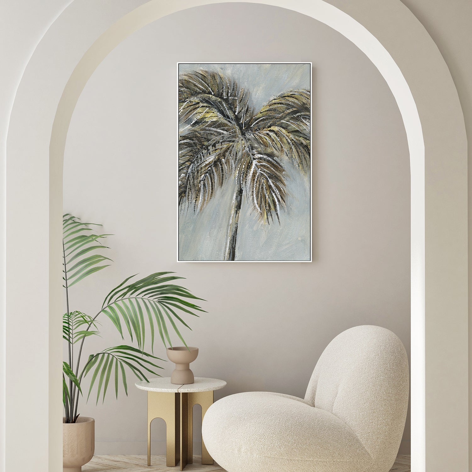 wall-art-print-canvas-poster-framed-Painterly Palm, Style A-9