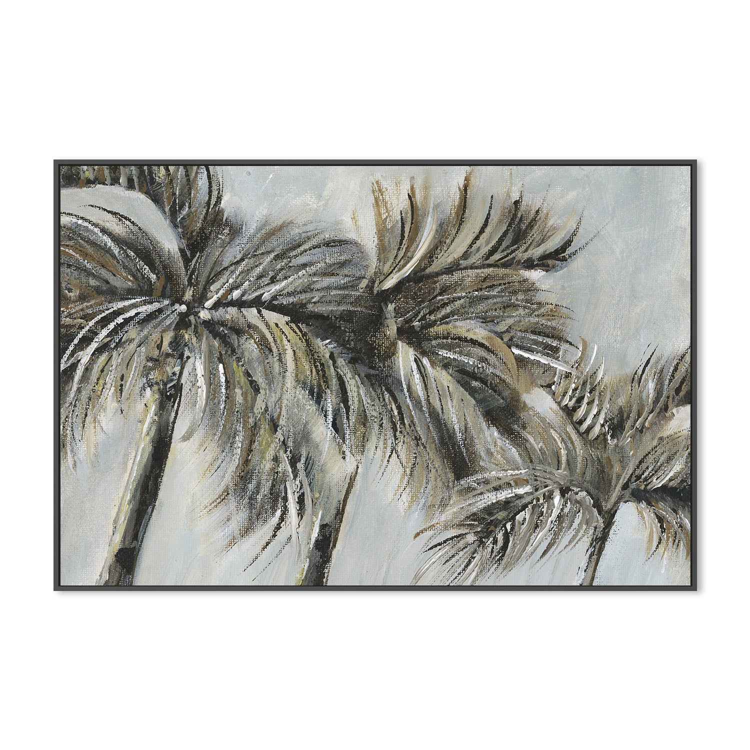 wall-art-print-canvas-poster-framed-Painterly Palm, Style B-3