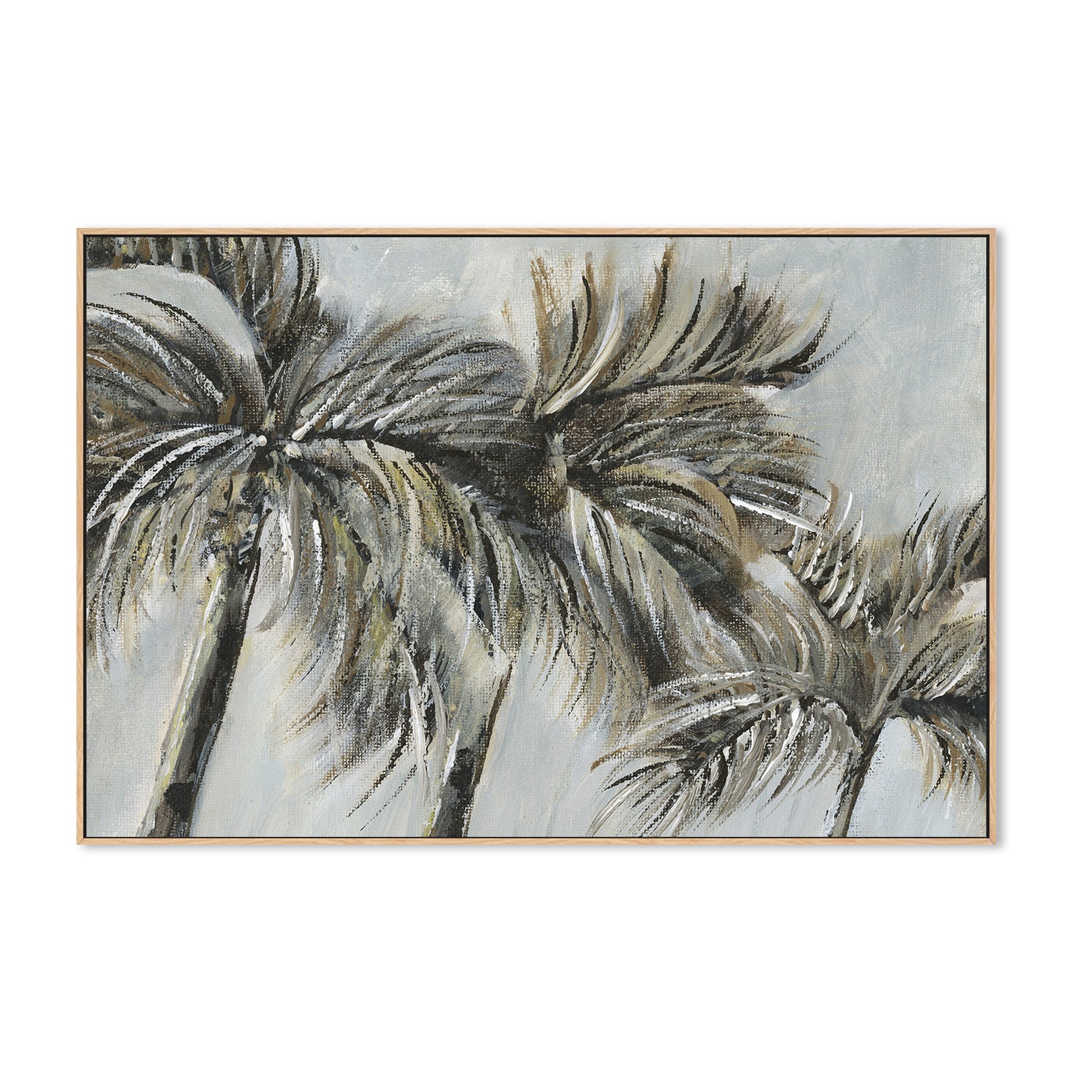 wall-art-print-canvas-poster-framed-Painterly Palm, Style B-4