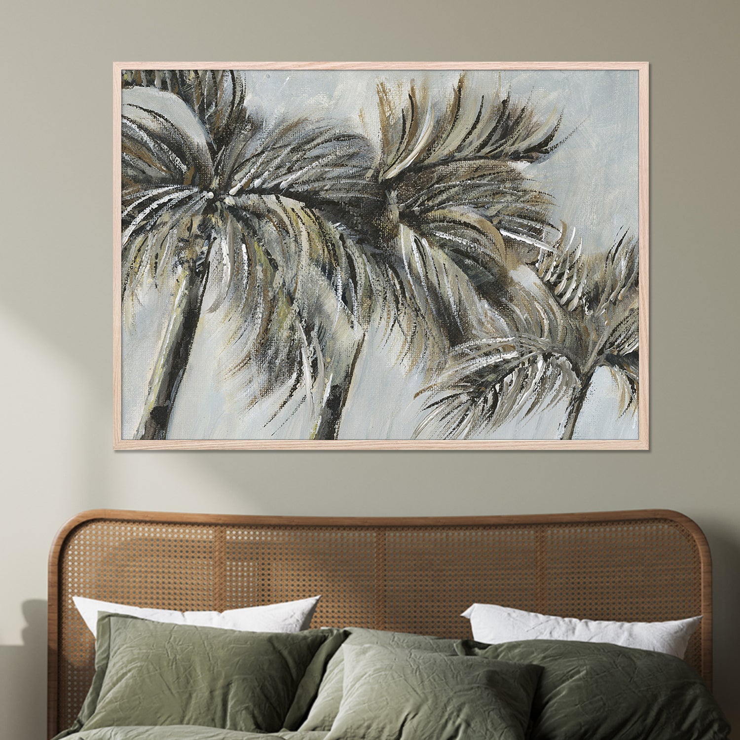 wall-art-print-canvas-poster-framed-Painterly Palm, Style B-7