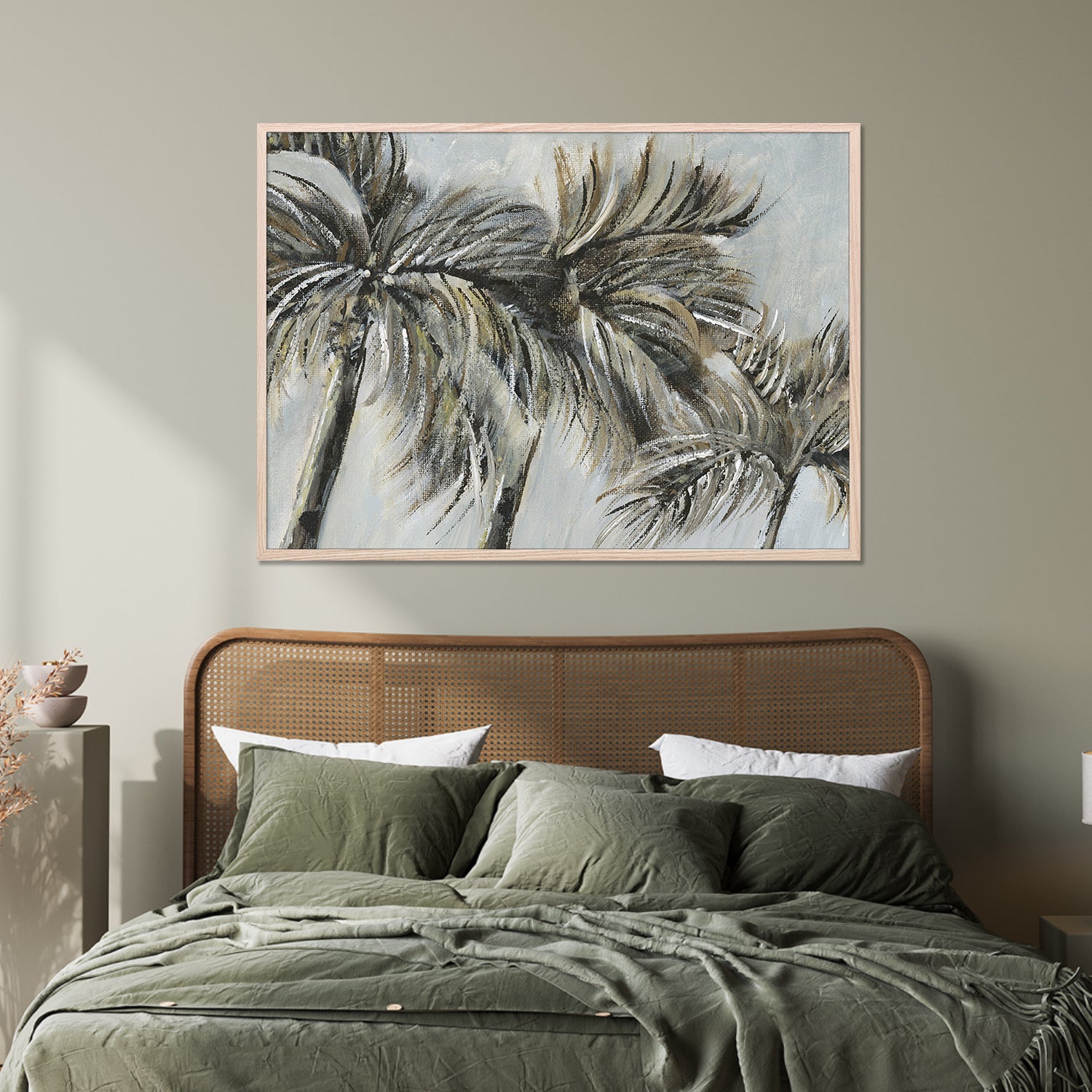 wall-art-print-canvas-poster-framed-Painterly Palm, Style B-8