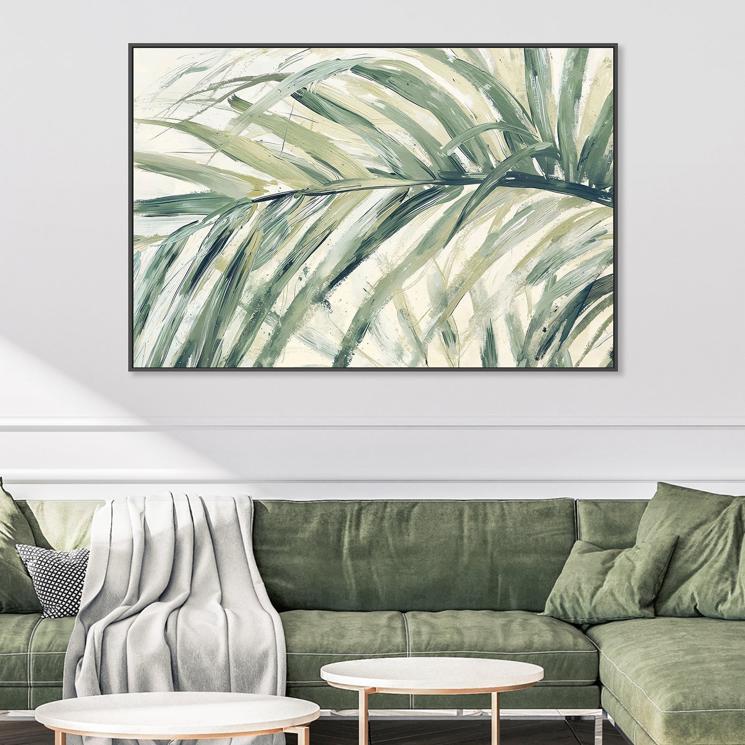 wall-art-print-canvas-poster-framed-Palm Leaf , By Lady Hana-2