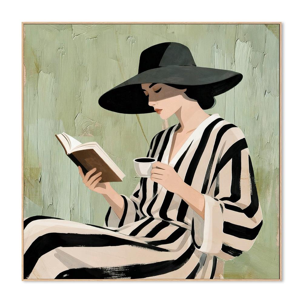 wall-art-print-canvas-poster-framed-Paperback Reader-4