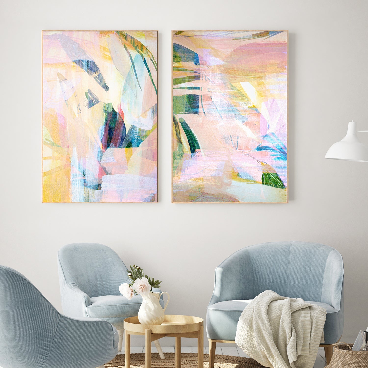wall-art-print-canvas-poster-framed-Paradise Sunrise, Style A & B, Set Of 2 , By Hope Bainbridge-2