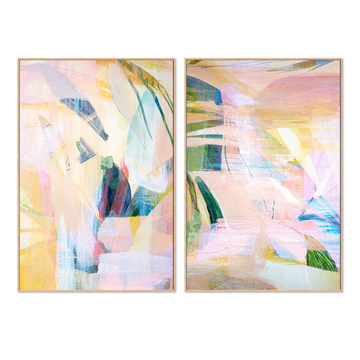 wall-art-print-canvas-poster-framed-Paradise Sunrise, Style A & B, Set Of 2 , By Hope Bainbridge-4