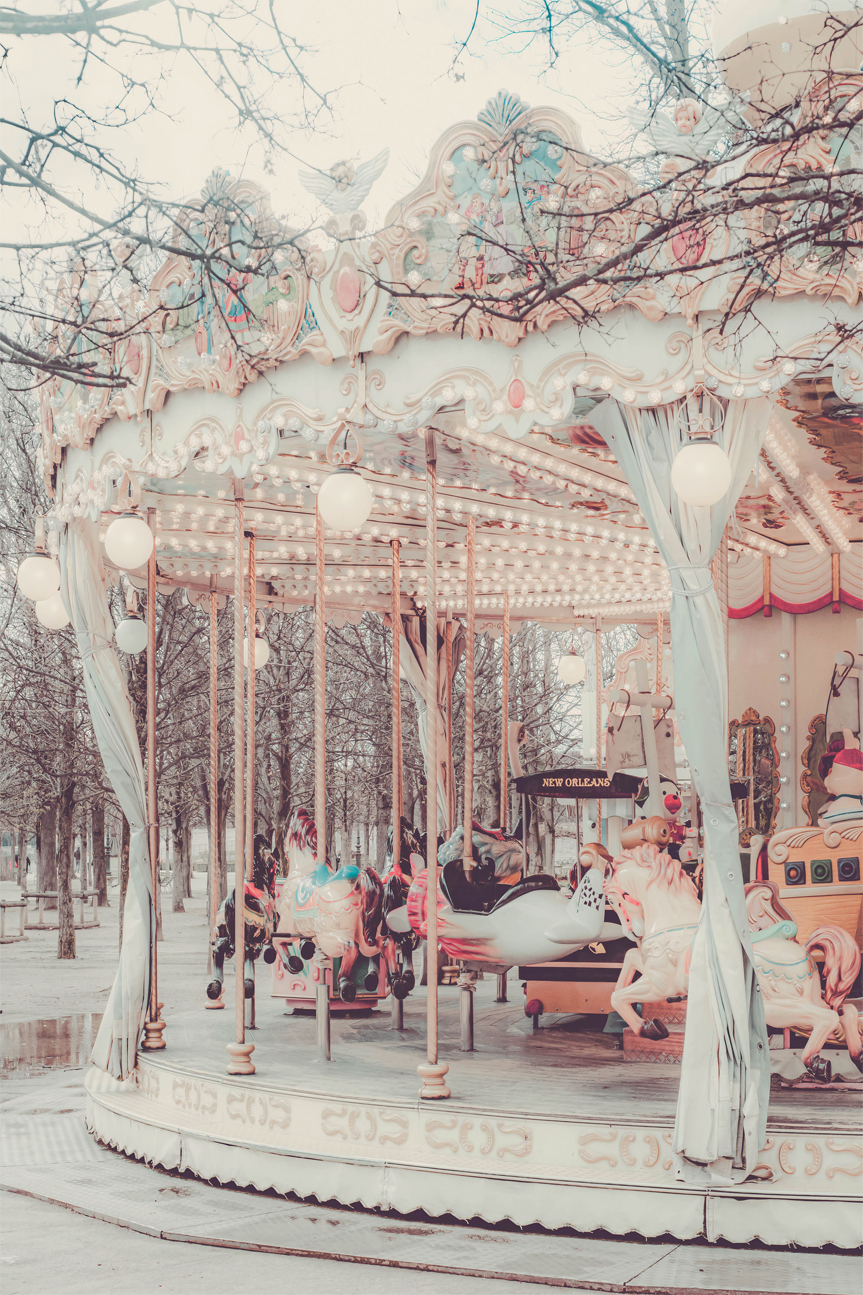 wall-art-print-canvas-poster-framed-Paris Carousel, Style A , By Pictufy-1