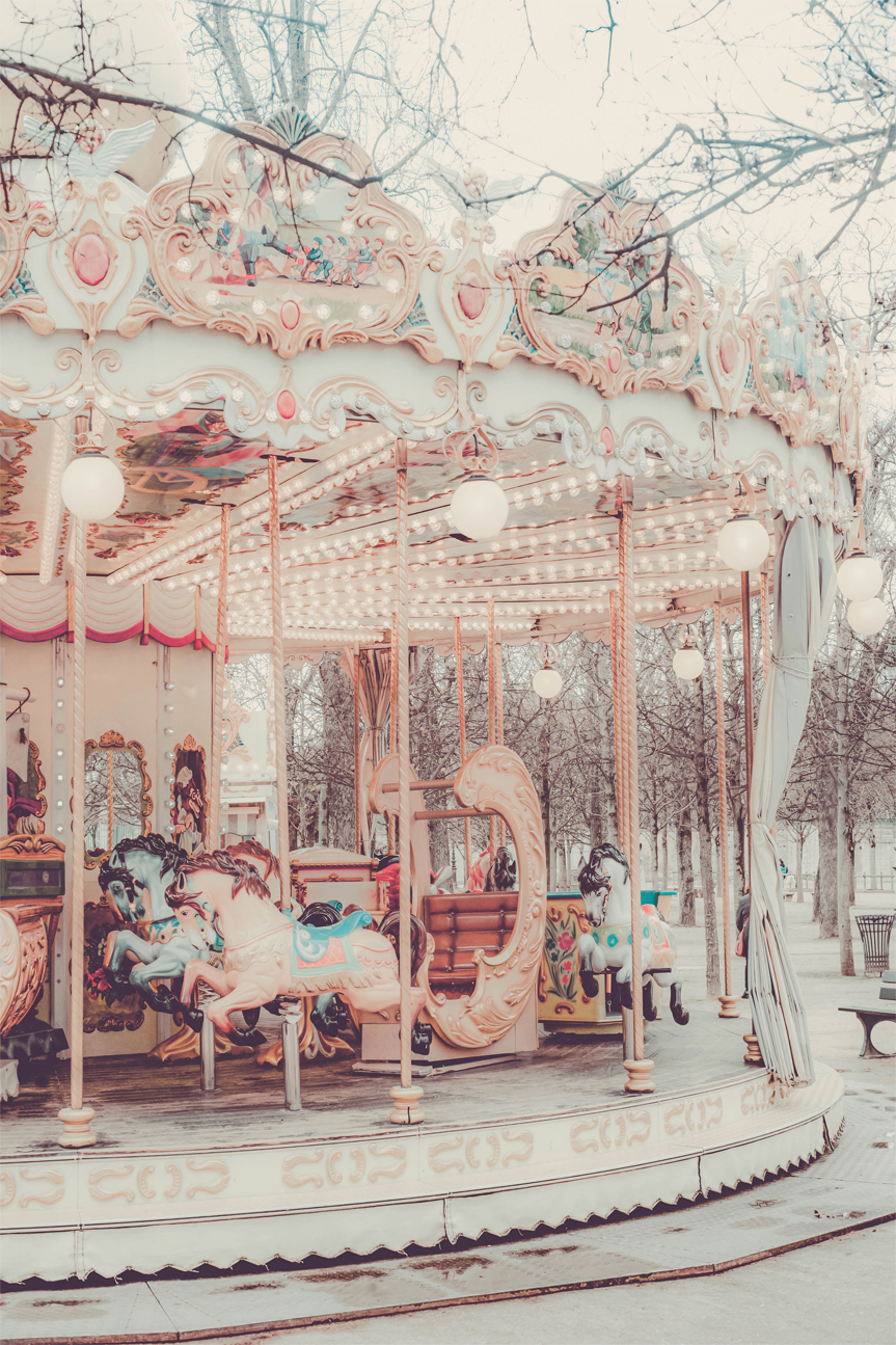 wall-art-print-canvas-poster-framed-Paris Carousel, Style B , By Pictufy-1