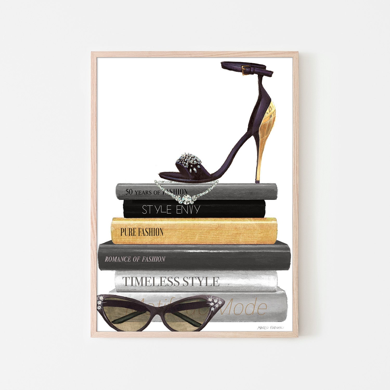 wall-art-print-canvas-poster-framed-Paris Style Gold, Style C-6