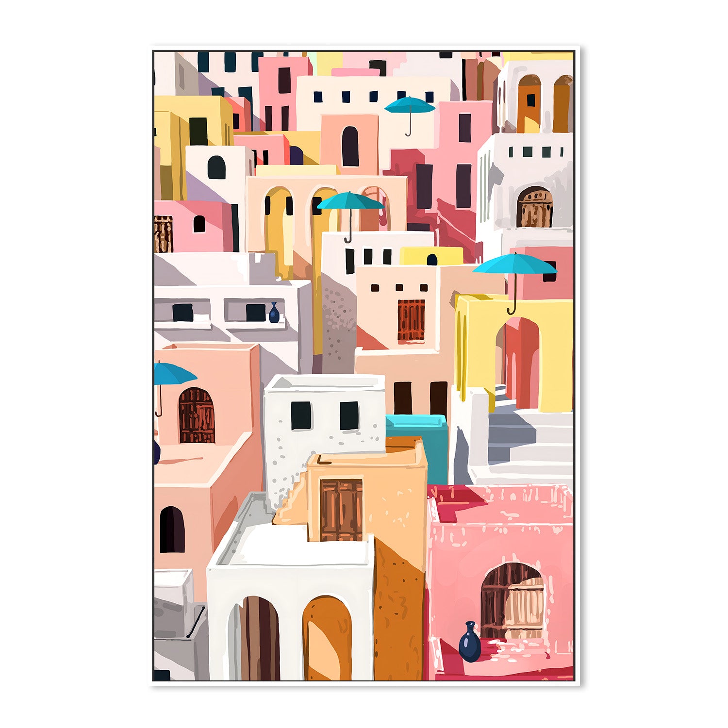 wall-art-print-canvas-poster-framed-Pastel Cityscape-5