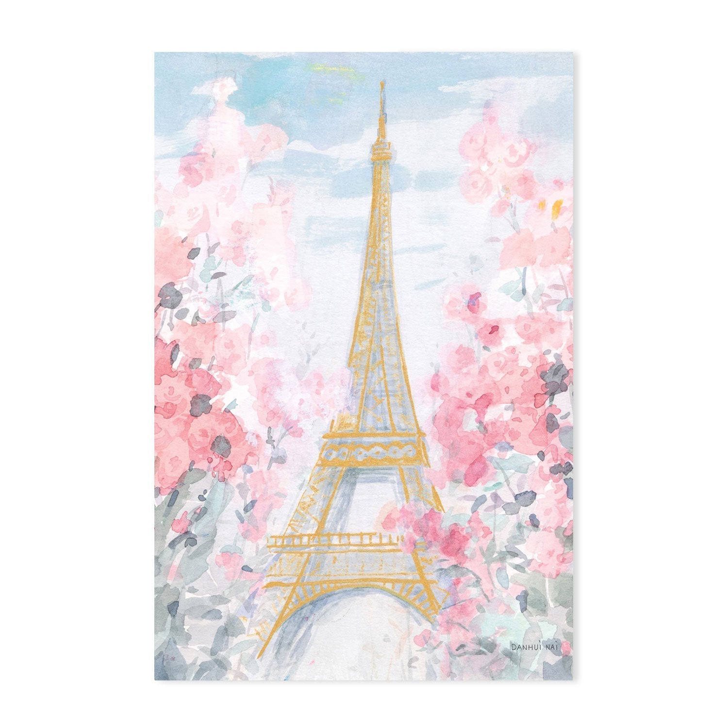 wall-art-print-canvas-poster-framed-Pastel Paris, Set of 3-by-Danhui Nai-Gioia Wall Art