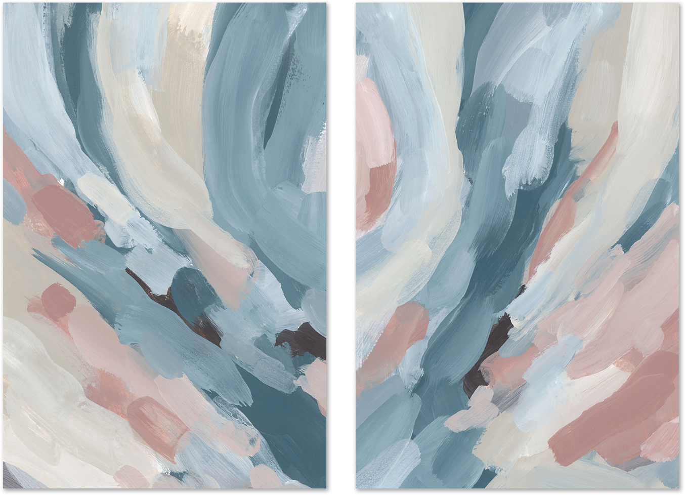 wall-art-print-canvas-poster-framed-Pastel Wash, Style A & B, Set Of 2 , By Emily Wood-1