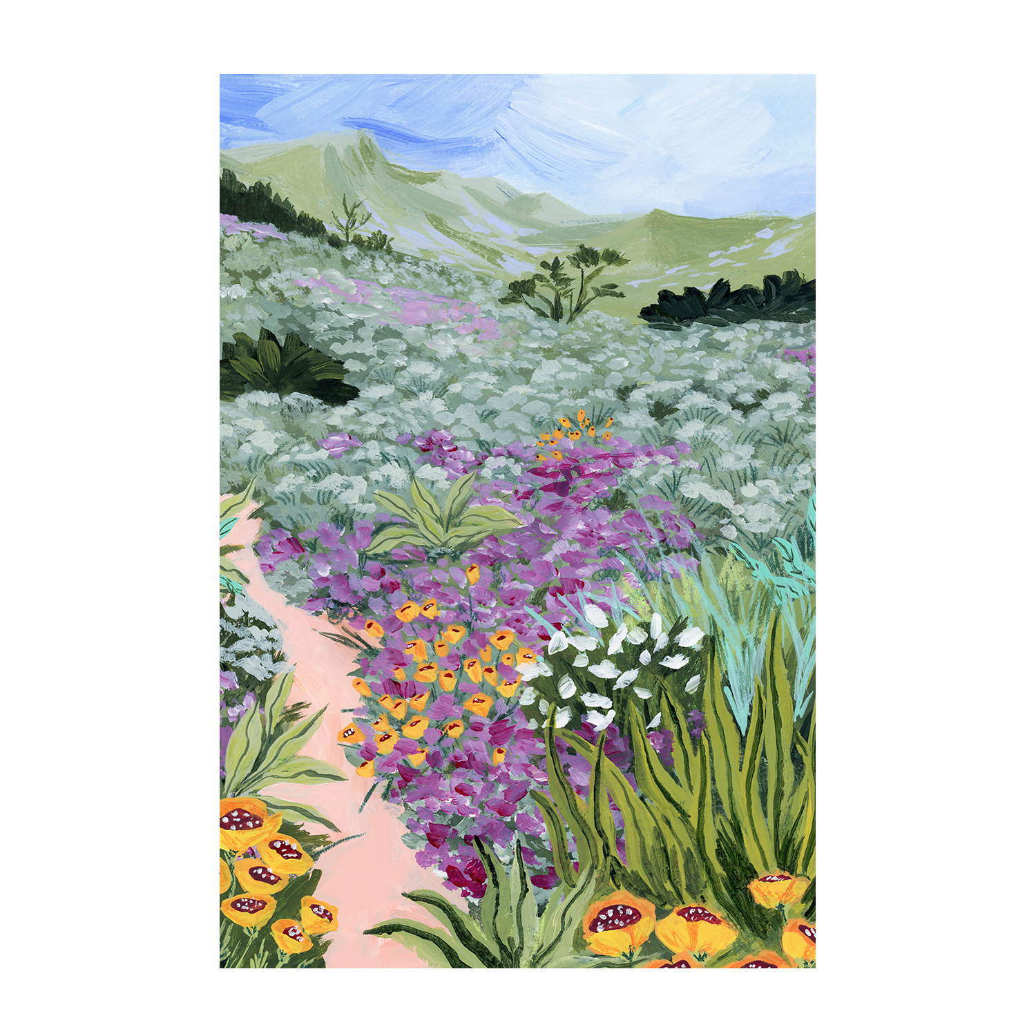 wall-art-print-canvas-poster-framed-Path to the Pacific, Set of 2-8