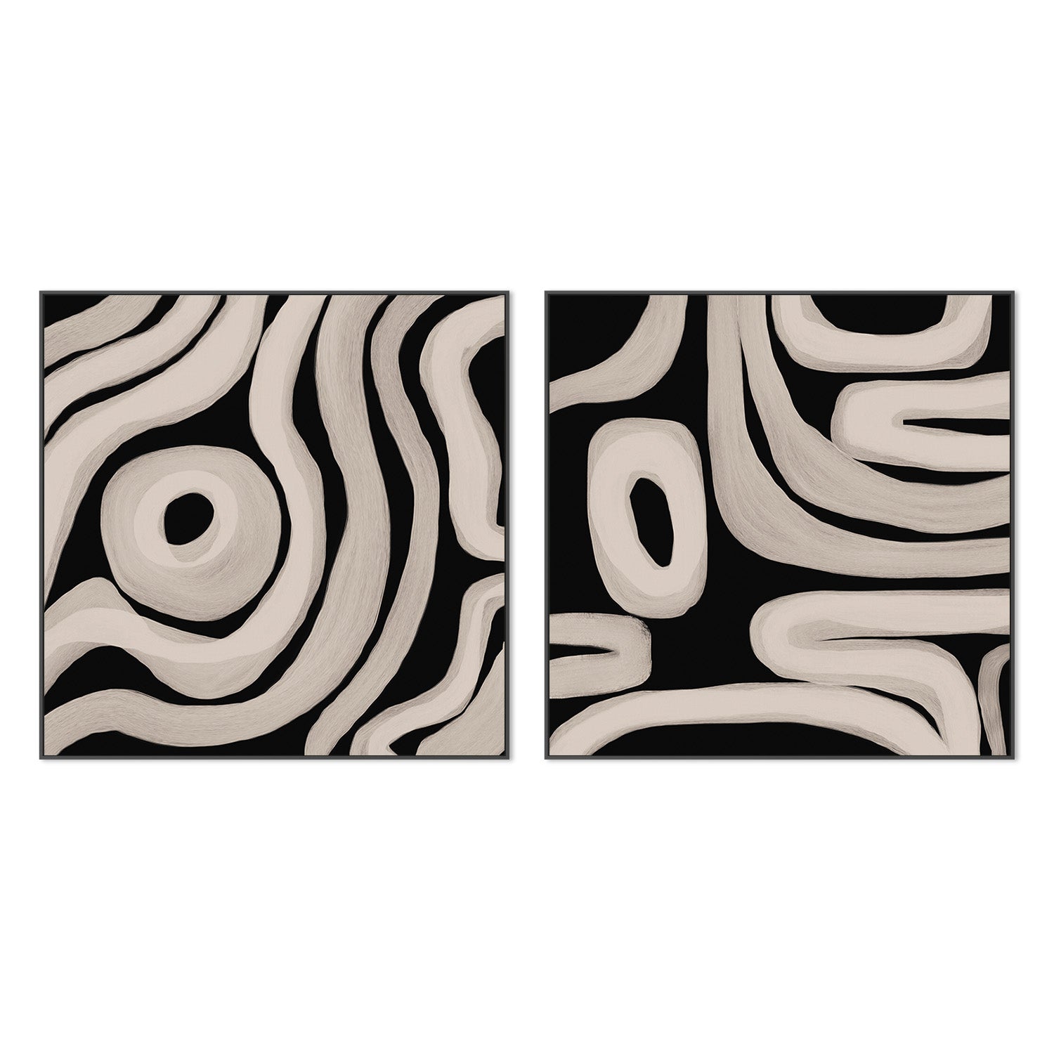 wall-art-print-canvas-poster-framed-Patterns Of Movement, Style A & B, Set Of 2 , By Rohan Sharma-3