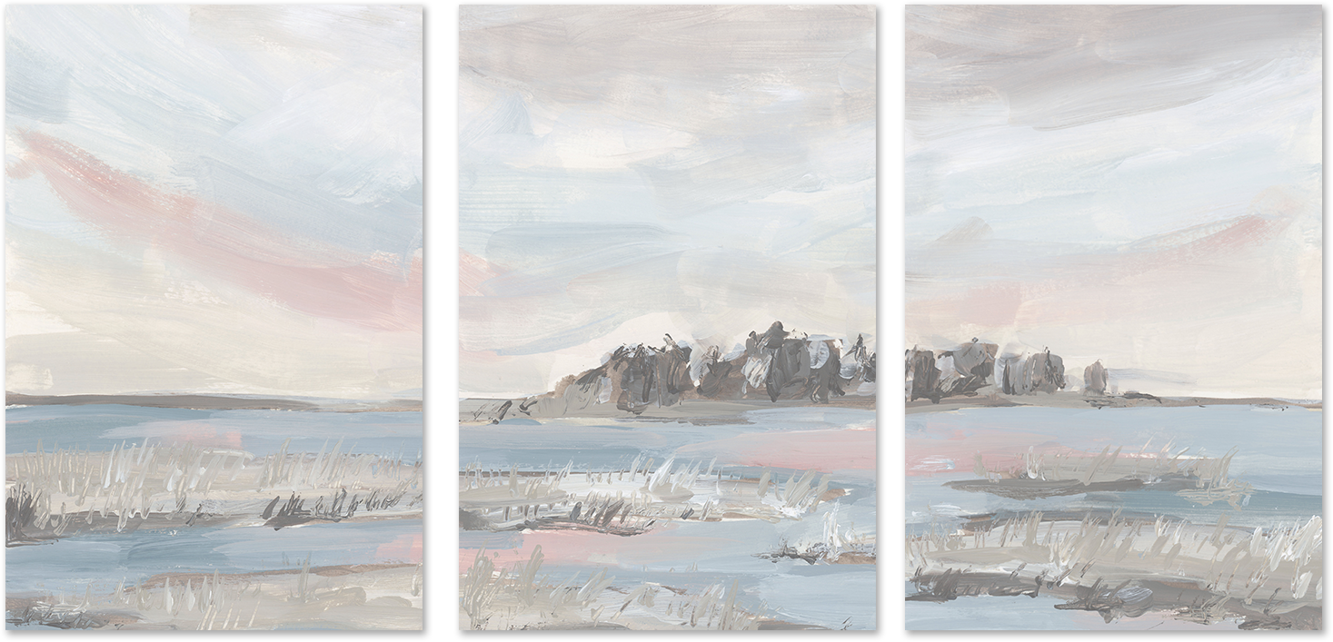 wall-art-print-canvas-poster-framed-Peaceful Day, Style A, B & C, Set Of 3 , By Emily Wood-1