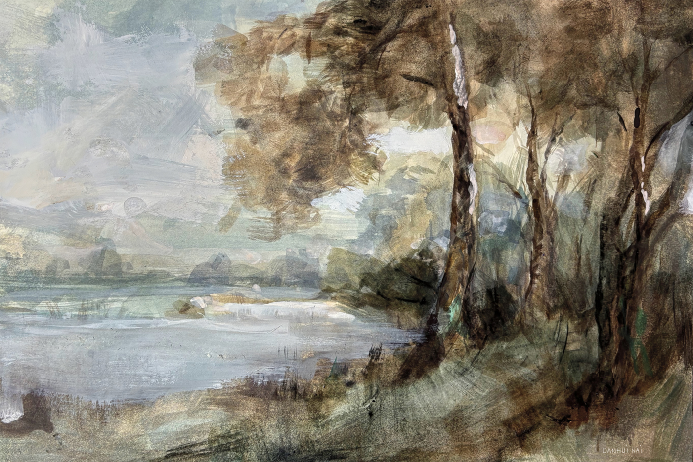 wall-art-print-canvas-poster-framed-Peaceful Lake , By Danhui Nai-1